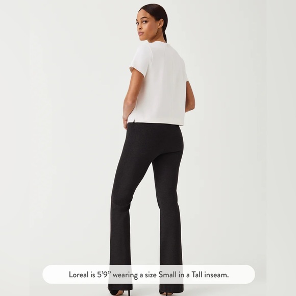💎 Spanx 20252 The Perfect Pant, Hi-Rise Flare - Charcoal Heather - Picture 2 of 6